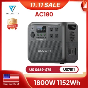 1800W Portable Power Station LiFePO4 Solar Generator