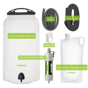Outdoor Gravity Water Filter System for Hiking, Camping, Survival and Travel