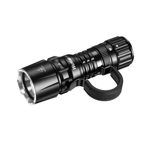 Tactical Flashlight Waterproof 18350 Battery Torch Dual Switches and Ring Handle Grip